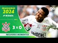 CORINTHIANS 3 x 0 FLUMINENSE | MELHORES MOMENTOS | 4ª RODADA DO BRASILEIRÃO SÉRIE A 2024 | ge.globo image