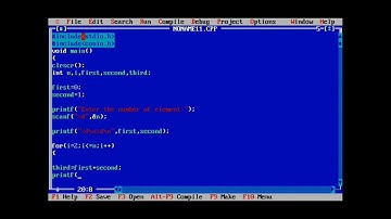 How to find Fibonacci series in turbo c++?||    #clanguage
