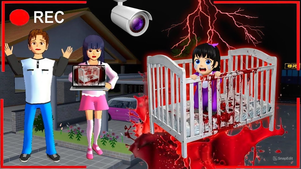Yuta Mio Panik CCTV Merekam KERANJANG BAYI BERLUMURAN DARAH di depan rumah😱 SAKURA SCHOOL SIMULATOR