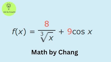 Derivative of f(x) = (8/ cube root of x)/ 9 cos x, find f