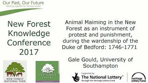 New Forest Knowledge Conference talk by Gale Gould