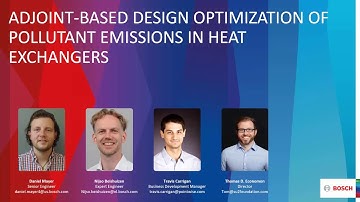 Adjoint-based design optimization of pollutant emissions in heat exchangers - D. Mayer