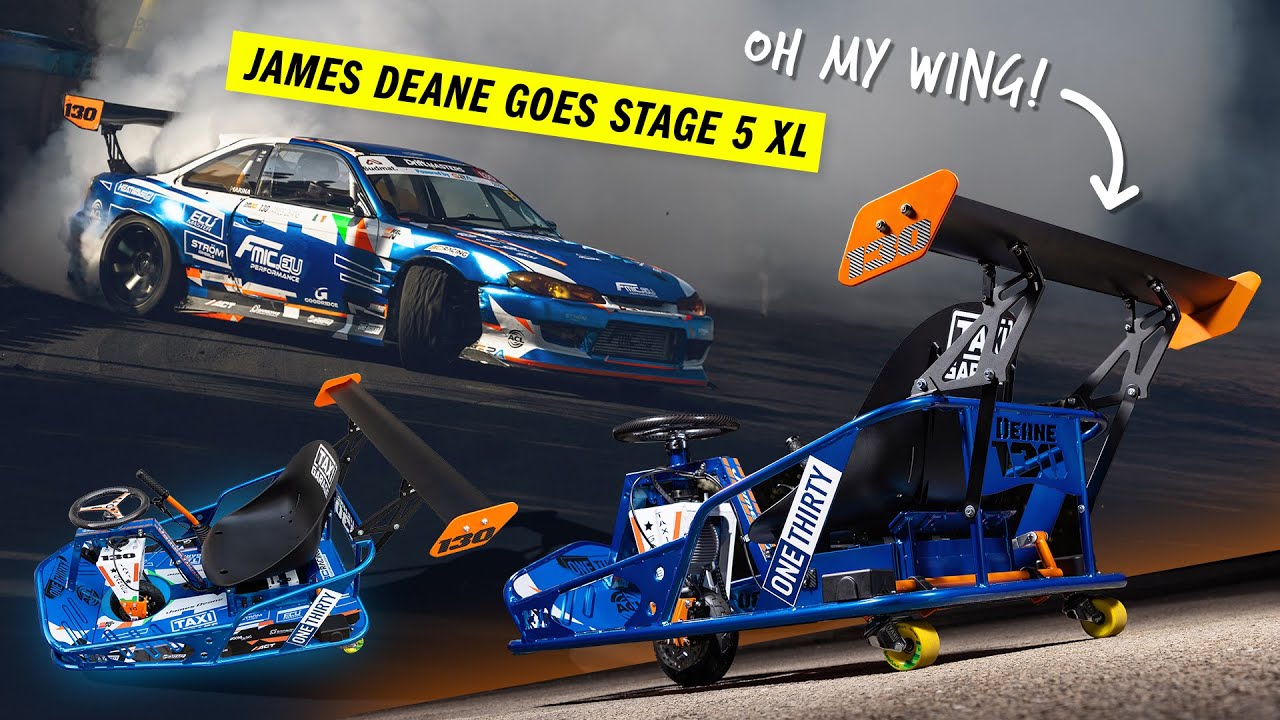 Big Wing on an XL Crazy Cart for the Drift Champ James 'The