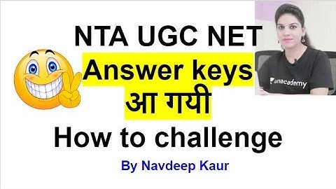 Answer keys  आ गयी  How to challenge NTA UGC NET