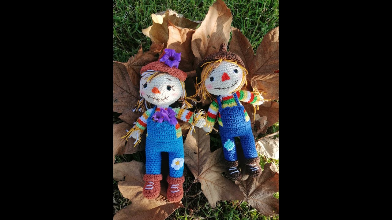 Espantapajaros  AMIGURUMI Macarena y Macario