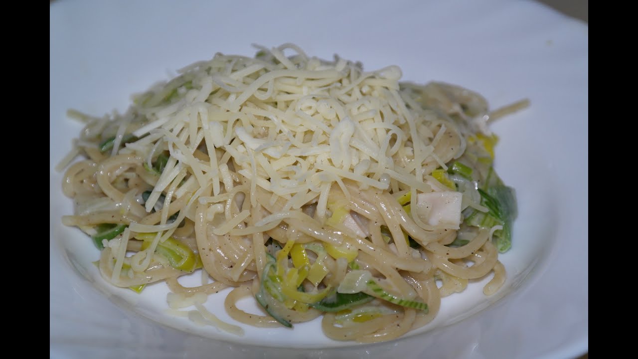 Rahmporree Pasta, Rahmporree selber gemacht mit Vollkornpasta, low fat ...