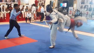 Rajasthan Taekwondo Championship 2023 | Aniruddh 🔴 vs 🔵 in Blue | Knockout Fight | #taekwondo #tkd