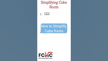 How to Simplify Cube Roots Basic Properties  #firstcoastmathclinic #cuberoots