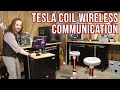 Tesla Coil Wireless Communication: Transmitting Digital Information using Tesla Coils