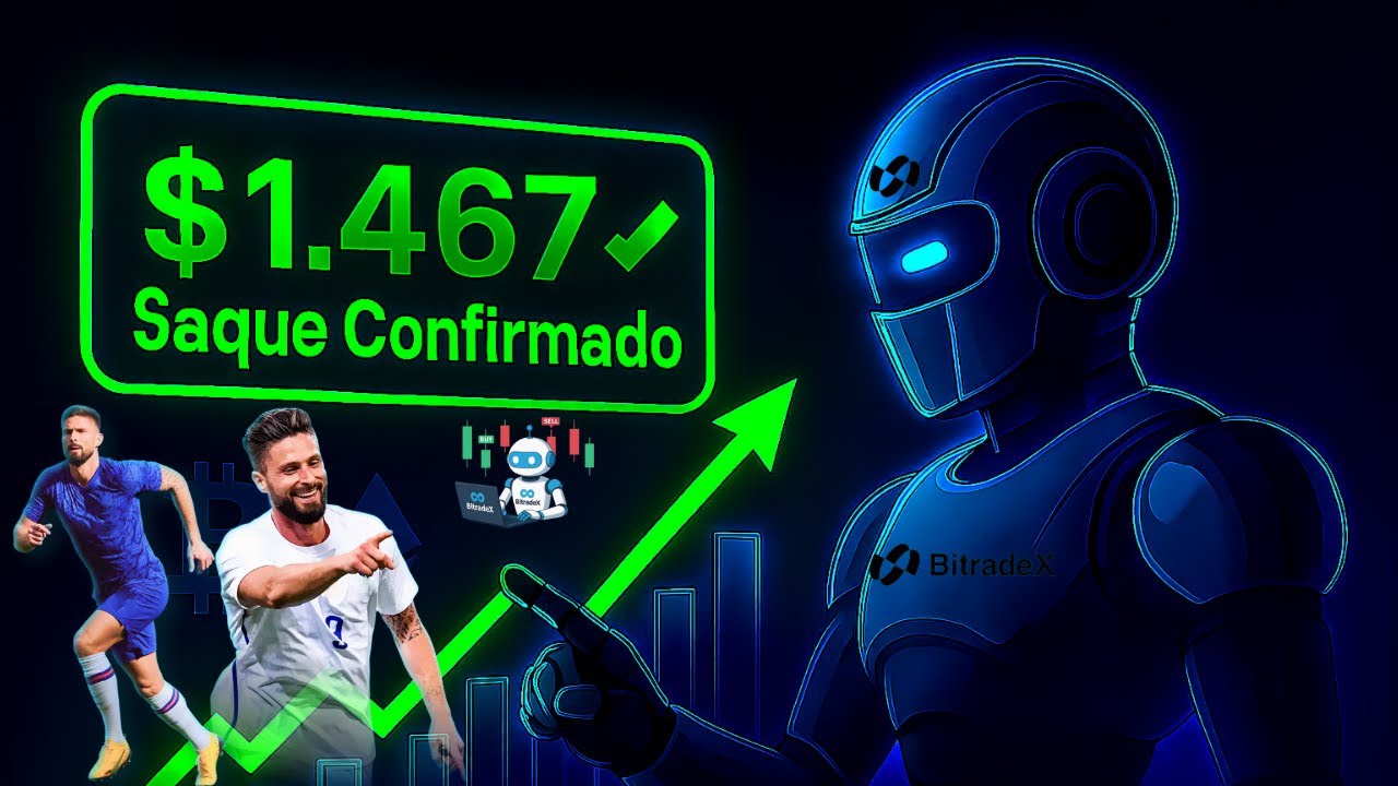 💸 Ele Sacou $1467 Dólares💰 na BitradeX! Prova de Saque