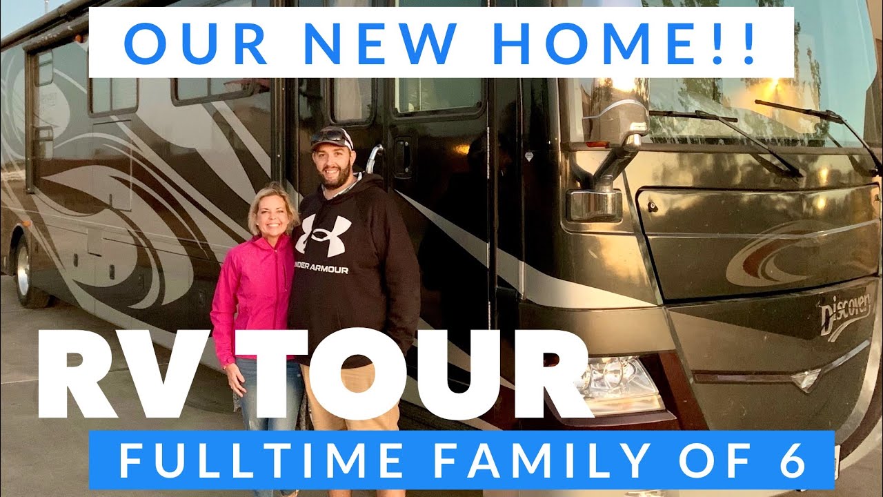 RV Tour! Bunkhouse Class A RV! Fulltime Family of 6 before we move in
