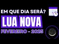 Datas da LUA NOVA para FEVEREIRO 2025 | Quando será Lua Nova em FEVEREIRO 2025 🌙