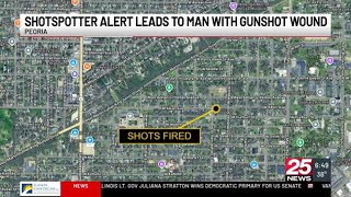 Man hurt after 22 rounds fired overnight in Peoria