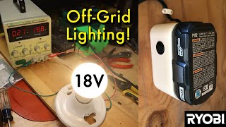 DIY Off-Grid Shed Lighting (Ryobi 18V Lights)