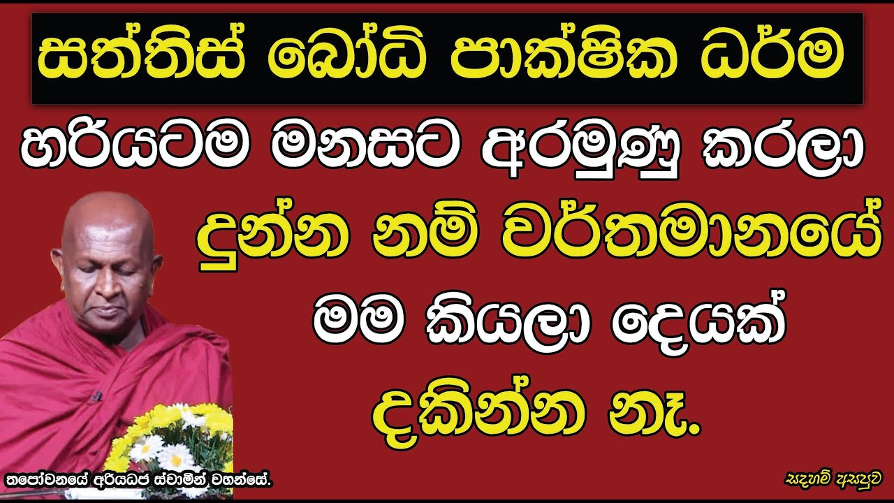 මම කියලා දෙයක් දකින්න නෑ.807පූජ්‍ය තපෝවනයේ අරියධජ හිමි