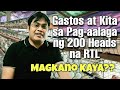 GASTOS AT KITA SA PAG-AALAGA NG 200 HEADS NA PAITLUGING MANOK (RTL)