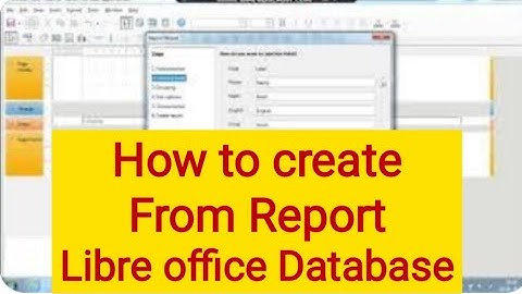How to create From report Libre office Database #libreofficecalc  #sql#database
