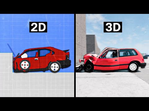 Видео: BEAMNG DRIVE в 2D! Сравнение физики Algodoo с BEAMNG DRIVE 3D