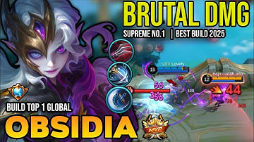 OBSIDIA BEST BUILD 2025 | BUILD TOP 1 GLOBAL OBSIDIA GAMEPLAY | MOBILE LEGENDS✓