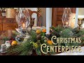 Rustic Christmas Table Centerpiece with Candles - Christmas Floral - Farmhouse Christmas Decorating