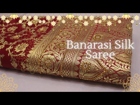 ARNG-4045 'The Mahogany Red' Premium Banarasi Silk Saree||Silk Fabric||Stones||Golden Zari