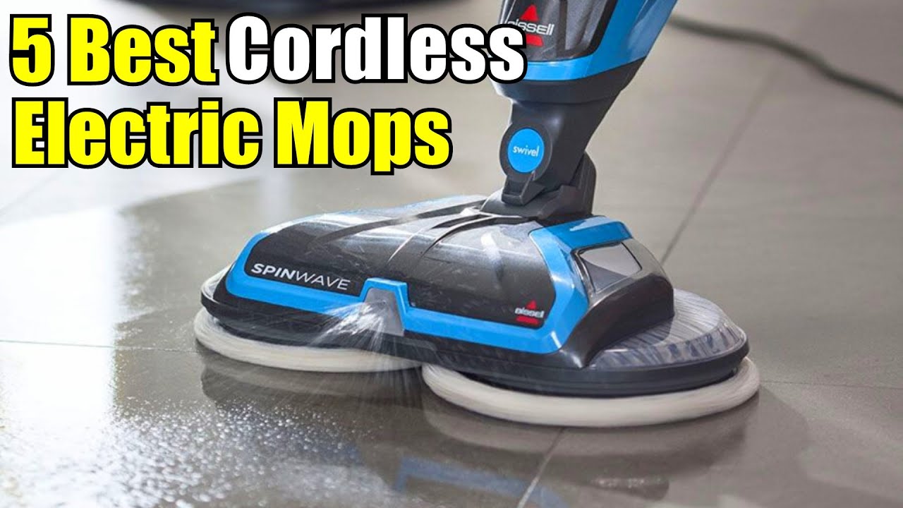 VBVC Cordless Electric Mop,Electric Spin Mop,Powerful Floor  Cleaner,Polisher For Hardwood,Tile Floors,Quiet Cleaning &  Waxing,Extendable Mop