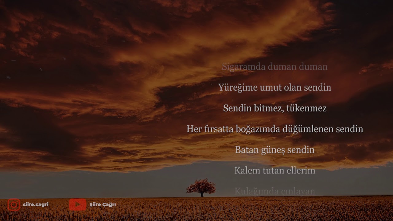 ERDEM BAYAZIT Sendin Şiiri (Seslendirme Çağrı H.) YouTube