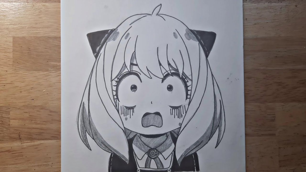 Как нарисовать лицо Ани Форджер — простой рисунок аниме для начинающих | Фан-арт по мотивам Spy x...