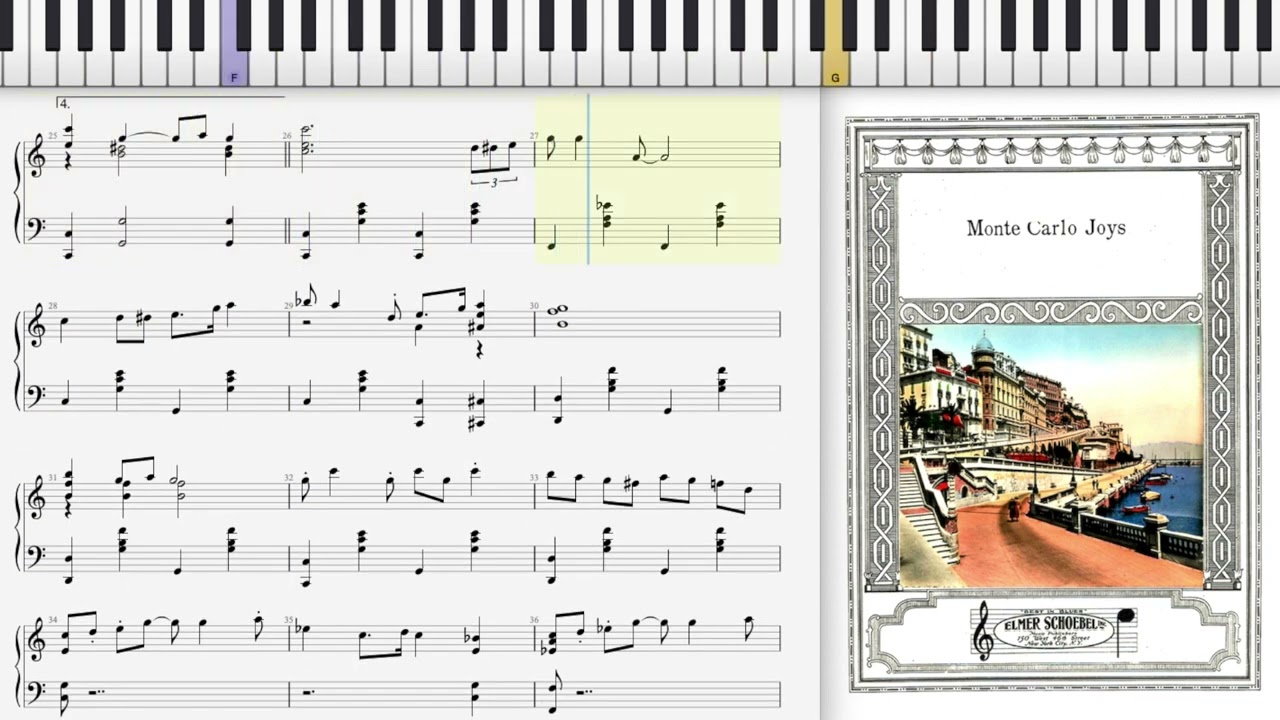 Monte Carlo Joys by Joe Bloe & Elmer Schoebel (1926, Jazz piano)