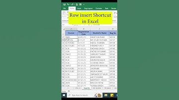 How to insert row in excel | insert row shortcut #shorts #excel #exceltips #exceltutorial