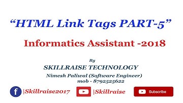 HTML Link Tags part-5 | In Hindi | Informatics Ass