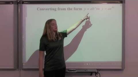 3.5.1 : Convert from the form y = ab^x to y = ae^(kx) and compare.