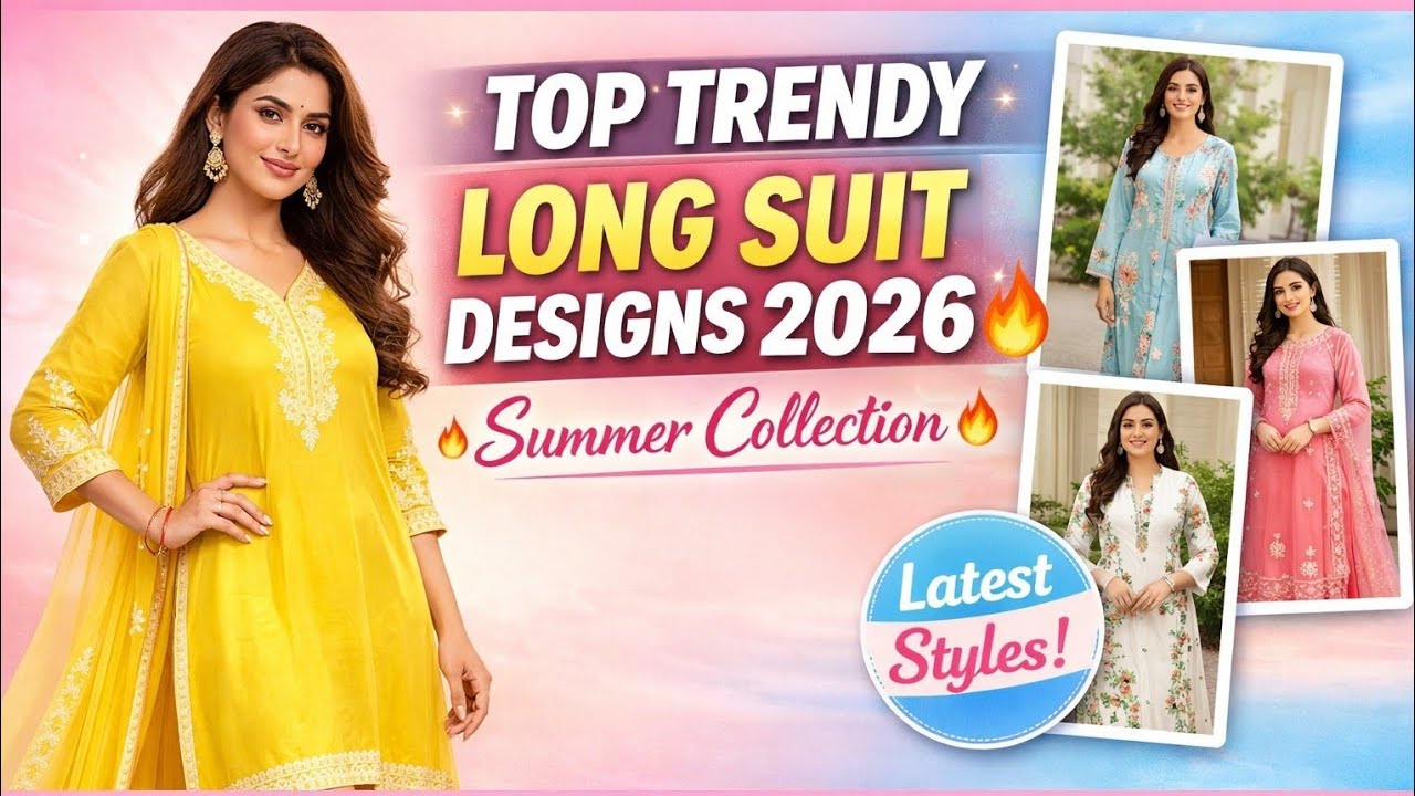 Top Trendy Long Suit Designs 2026 | Must-See Summer Collection