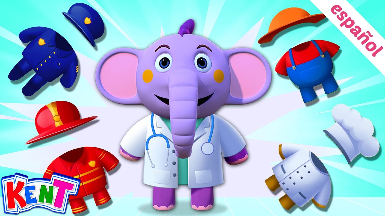 Kent el Elefante | Adivina el traje para la profesión de Kent - Juega y aprende | Kent the Elephant