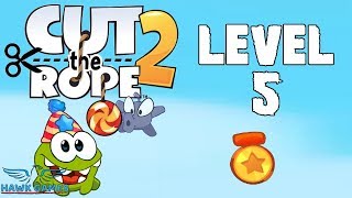Cut The Rope 2 - Om Noms Birthday Level 5 3 Stars