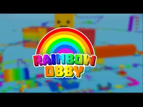 jugando rainbow obby 