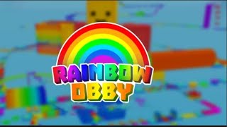 jugando rainbow obby 