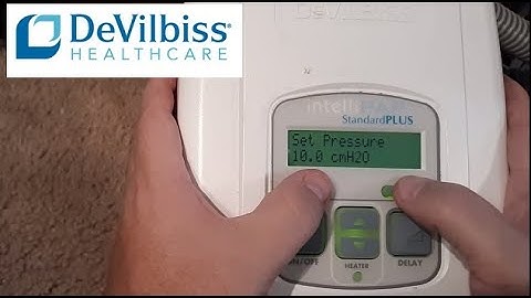 How Change Settings on DeVilbiss Intellipap Sleepcube StandardPlus CPAP Pressure Delay Time Language