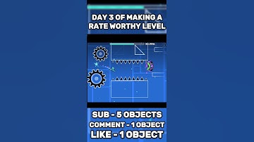 Day 3 of making a rate worthy level  #geometrydash #gd #shorts