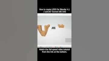 How to create LEGO for Blender 4.1 | LeoCAD Tutorial OBJ DAE #blender #lego