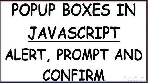 POPUP BOXES IN JAVASCRIPT (HINDI) | ALERT, CONFIRM AND PROMPT BOXES/FUNCTIONS IN JAVASCRIPT