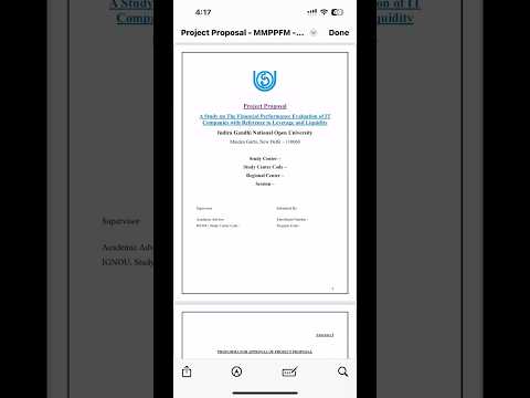 IGNOU MMPPFM Project