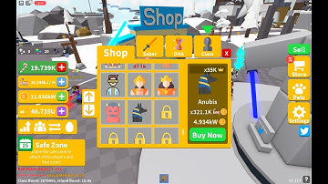 Roblox saber simulator buying the ANUBIS class