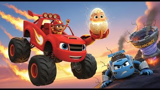 PAW Patrol x Blaze: Monster Machine Mega Rescue! 🚗🔧 | Giant Robot Bridge Rescue, Teamwork Adventures