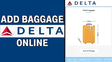 How To Add Baggage In Delta Airlines | Latest Guide