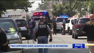 Officers shot, gunman killed in Irvington