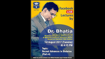 Discussing in "Recent Advances in Diabetes  ( Part- 3 )" By Dr. Bhatia Sir Live On Faecbook  (DBMCI)
