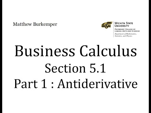 Business Calculus Section