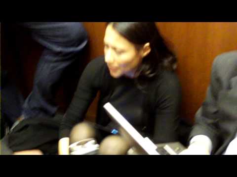 trapped in NY Times elevator part 1 with Ann Curry, Jeff Pulver and others
