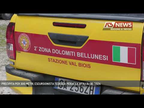 PRECIPITA PER 300 METRI, ESCURSIONISTA TEDESCA PERDE LA VITA | 31/08/2024